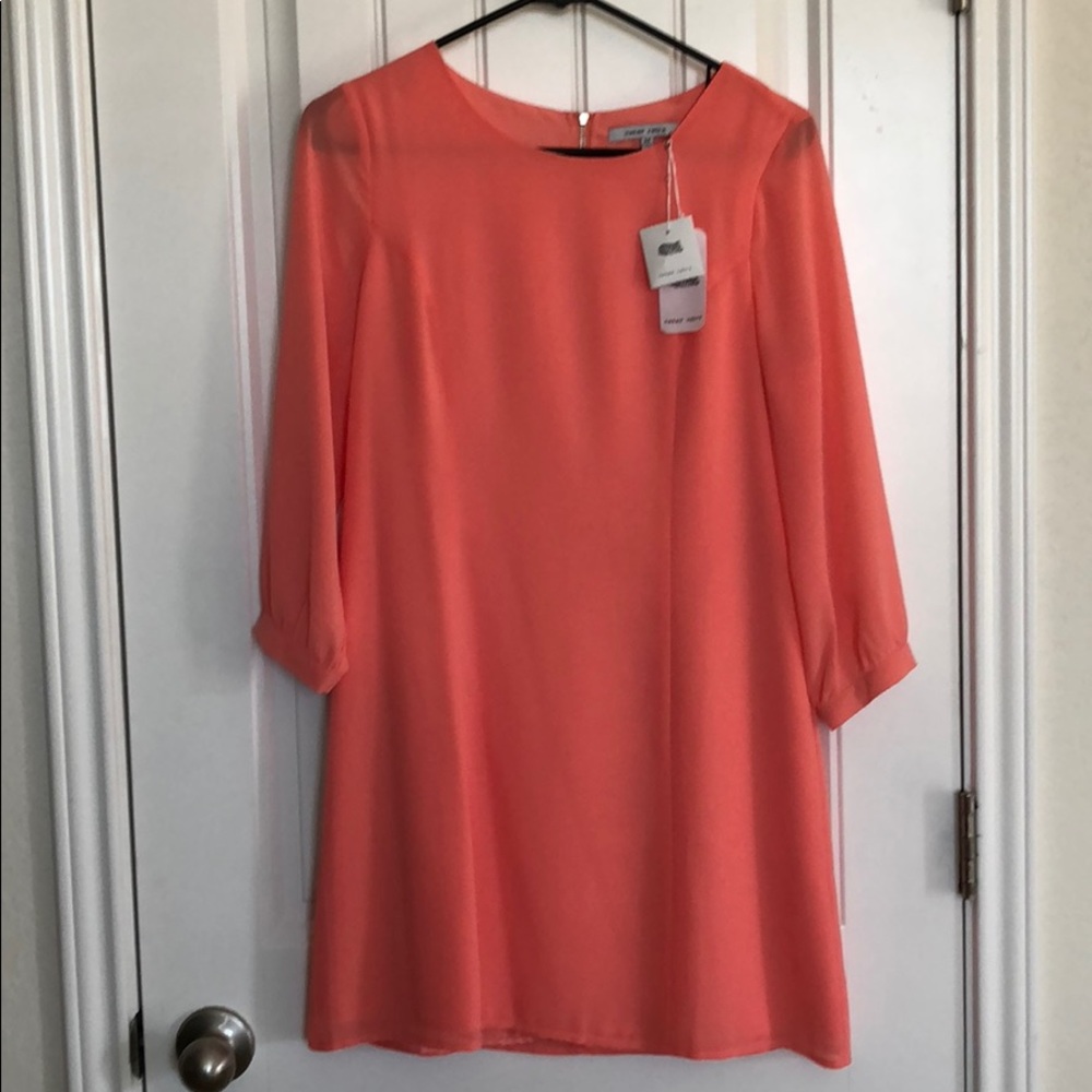 Naked Zebra Peach Dress NWT